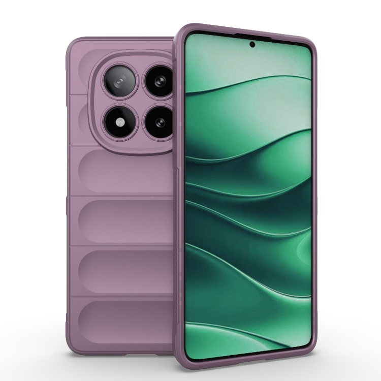 

For Redmi Note 14 Pro 5G Magic Shield TPU + Flannel Phone Case(Purple)