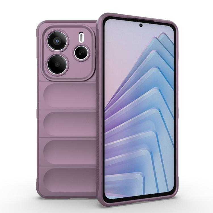 

For Redmi Note 14 5G Magic Shield TPU + Flannel Phone Case(Purple)