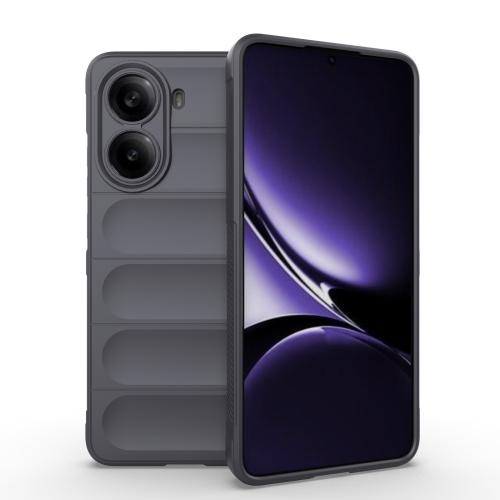 

For Redmi Turbo 4 Magic Shield TPU + Flannel Phone Case(Dark Grey)