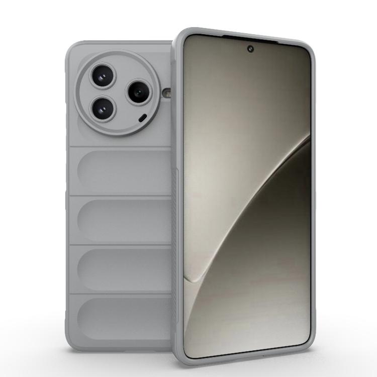 

For Redmi K80 5G / Xiaomi Poco F7 Pro Magic Shield TPU + Flannel Phone Case(Grey)
