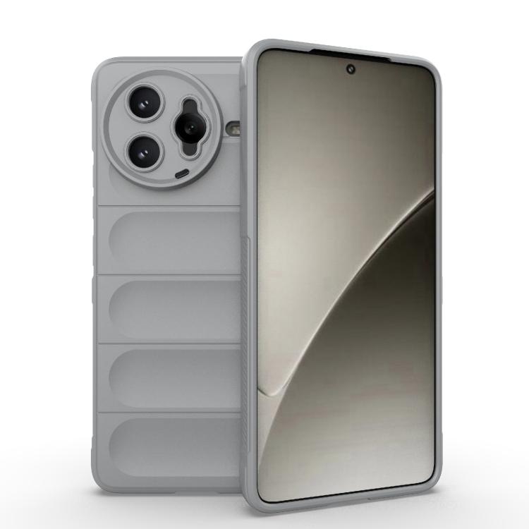 

For Redmi K80 Pro 5G Magic Shield TPU + Flannel Phone Case(Grey)