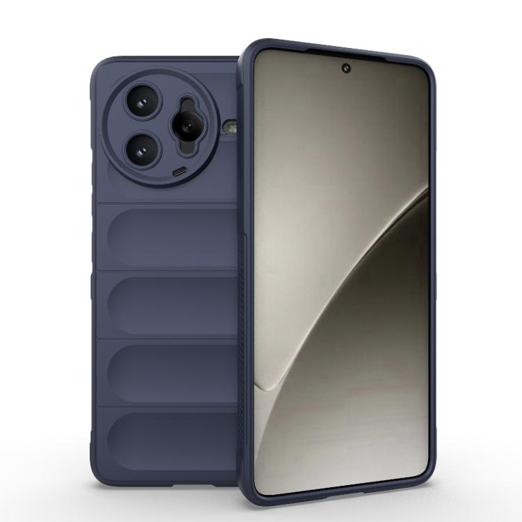 

For Redmi K80 Pro 5G Magic Shield TPU + Flannel Phone Case(Dark Blue)