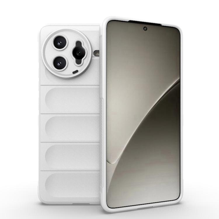 

For Redmi K80 Pro 5G Magic Shield TPU + Flannel Phone Case(White)