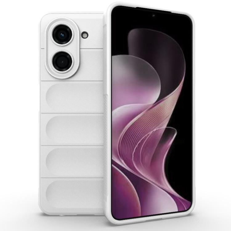 

For Redmi A5 4G 171.7mm / Xiaomi Poco C71 Magic Shield TPU + Flannel Phone Case(White)