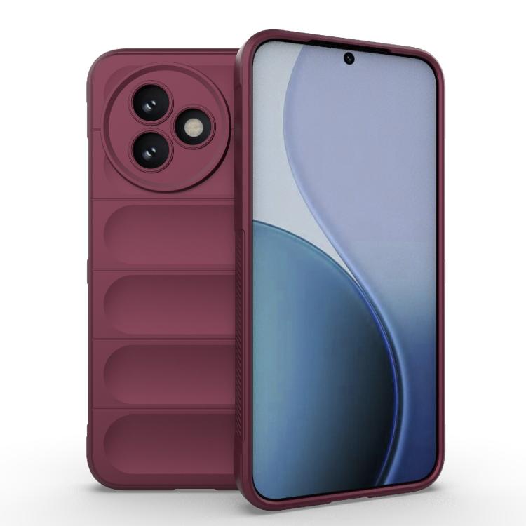 

For Redmi K80 Ultra 5G Magic Shield TPU + Flannel Phone Case(Wine Red)