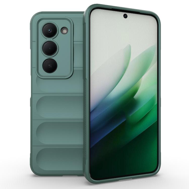 

For Redmi 15 5G Global/15 4G SEA 169.5mm Magic Shield TPU + Flannel Phone Case(Dark Green)