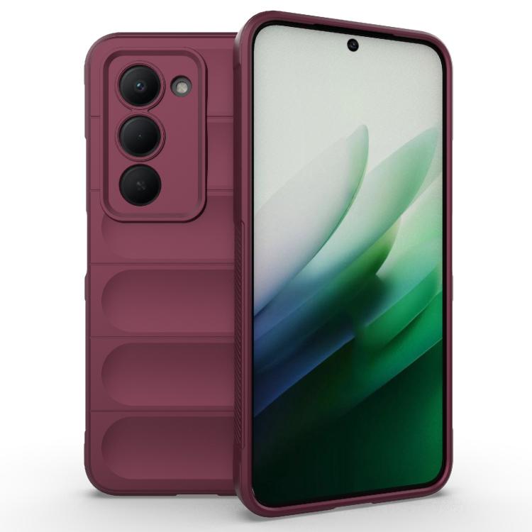 

For Redmi 15 5G Global/15 4G SEA 169.5mm Magic Shield TPU + Flannel Phone Case(Wine Red)