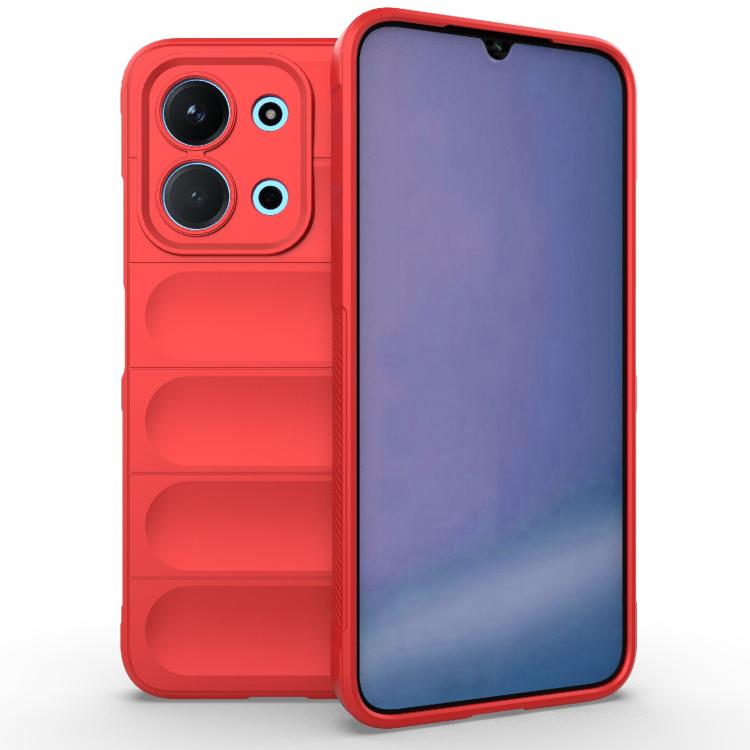 

For Redmi 15C 5G / 4G Global 171mm Magic Shield TPU + Flannel Phone Case(Red)