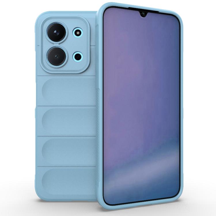 

For Redmi 15C 5G / 4G Global 171mm Magic Shield TPU + Flannel Phone Case(Light Blue)