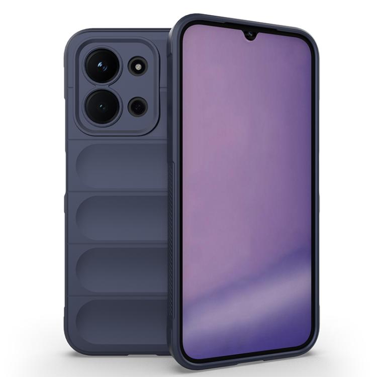 

For Redmi 15C 5G / 4G EU 173mm Magic Shield TPU + Flannel Phone Case(Dark Blue)