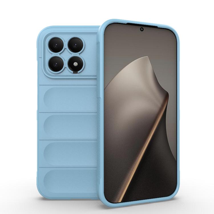 

For Redmi K90/Poco F8 Pro Magic Shield TPU + Flannel Phone Case(Light Blue)