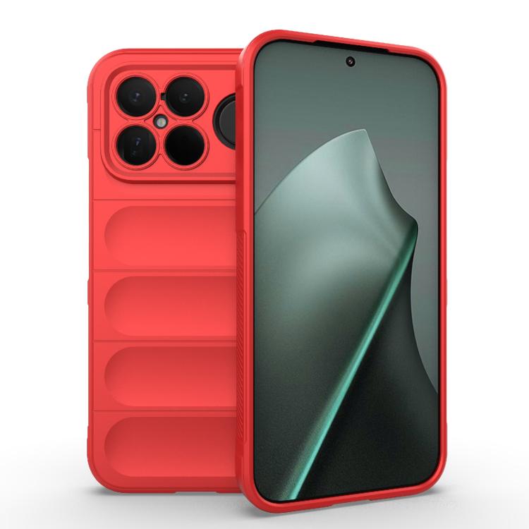 

For Redmi K90 Pro Max/Poco F8 Ultra Magic Shield TPU + Flannel Phone Case(Red)