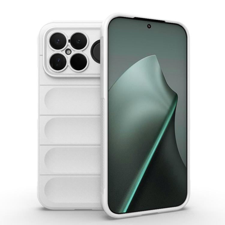 

For Redmi K90 Pro Max/Poco F8 Ultra Magic Shield TPU + Flannel Phone Case(White)