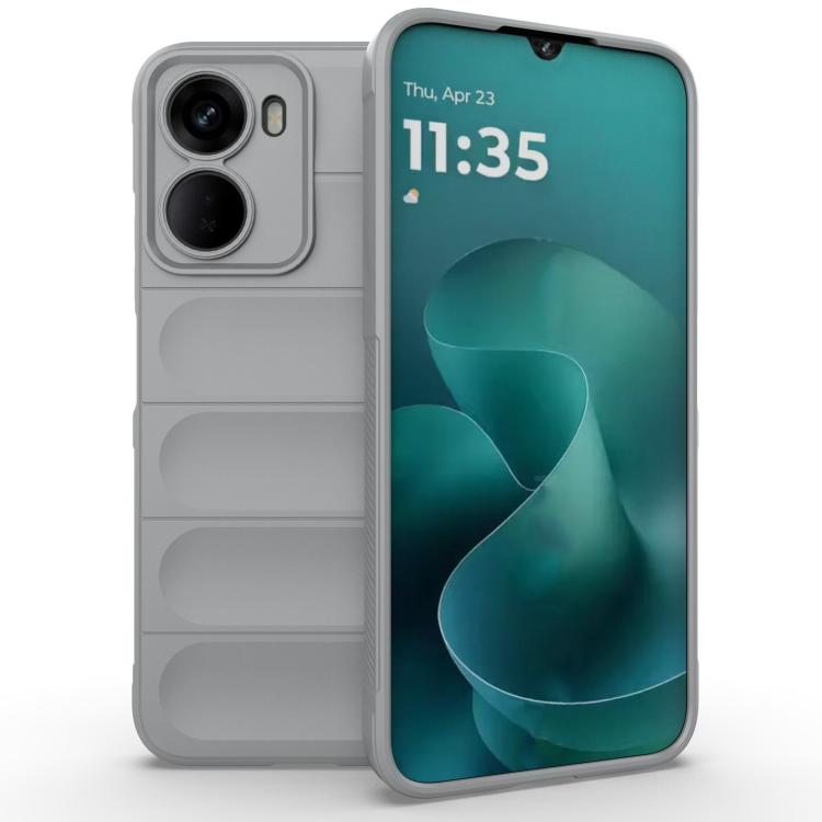 

For Redmi 15a 5G India Magic Shield TPU + Flannel Phone Case(Grey)