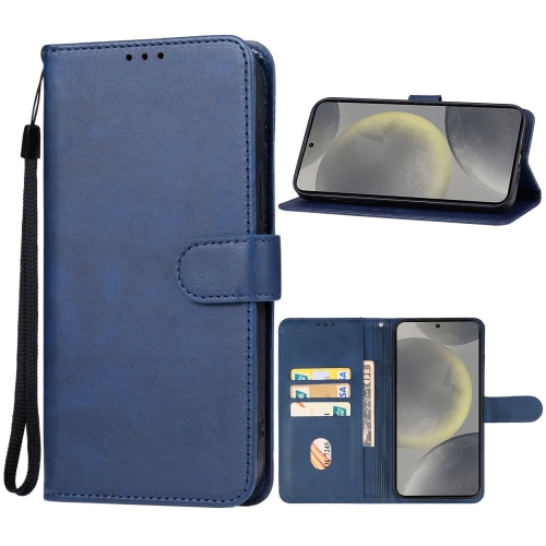 

For Samsung Galaxy S24 FE 5G Leather Phone Case(Blue)