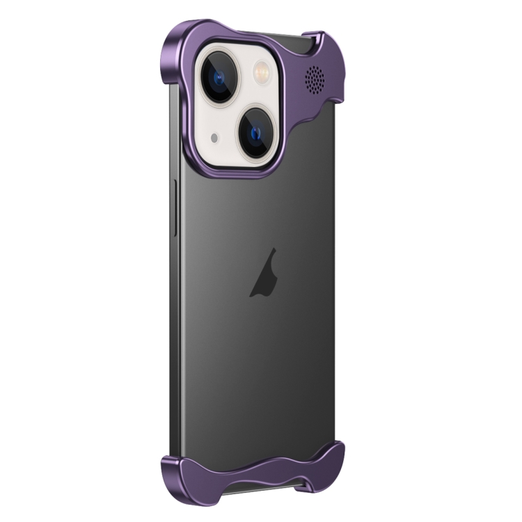 

For iPhone 14 Aromatherapy Alloy Frameless Phone Case(Purple)