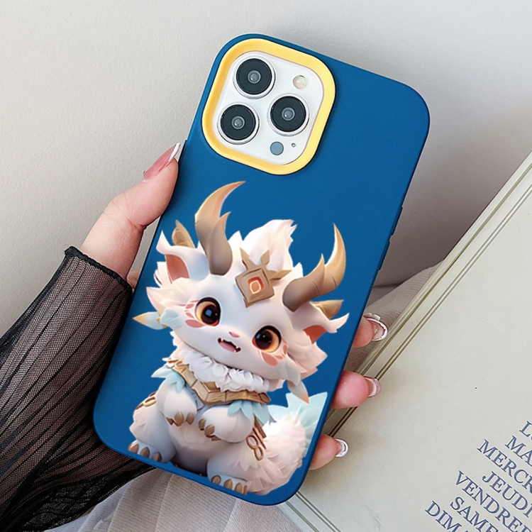 

For iPhone 15 Pro Max Loong Baby PC Hybrid TPU Phone Case(Royal Blue)