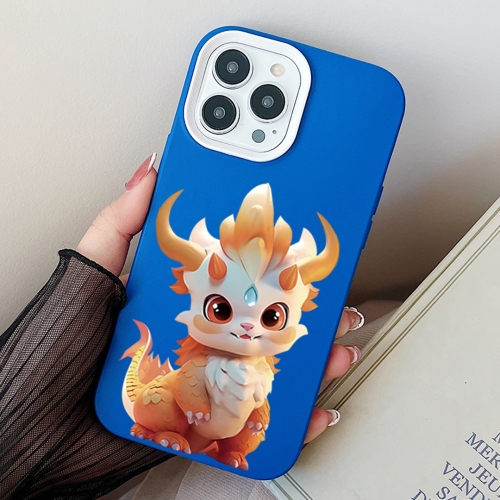 

For iPhone 15 Pro Loong Baby PC Hybrid TPU Phone Case(Blue)