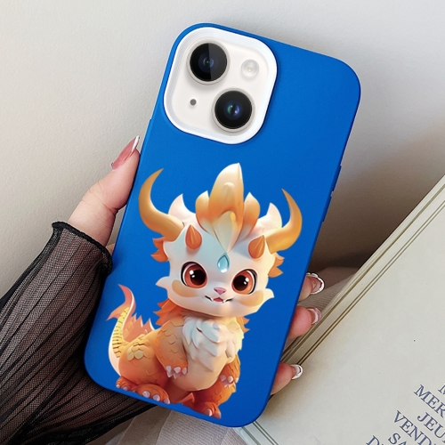 

For iPhone 15 Loong Baby PC Hybrid TPU Phone Case(Blue)