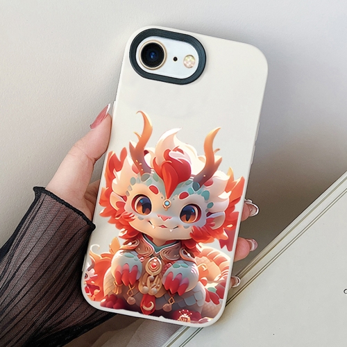 

For iPhone 7 / 8 / SE 2022 Loong Baby PC Hybrid TPU Phone Case(White)