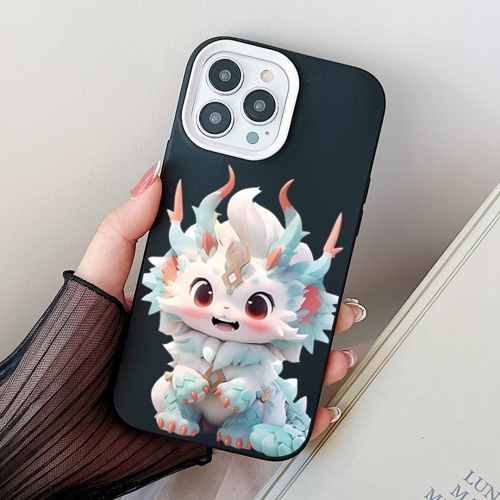 

For iPhone 13 Pro Max Loong Baby PC Hybrid TPU Phone Case(Black)