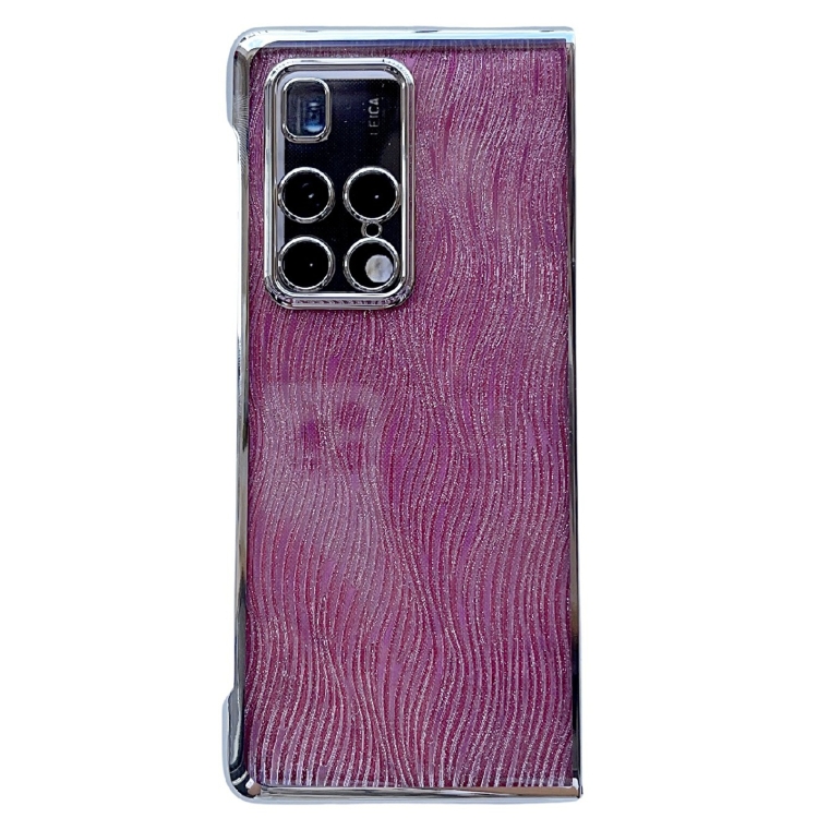 For Huawei Mate X2 PC Side Buckle+Ripples Glitter Paper Full