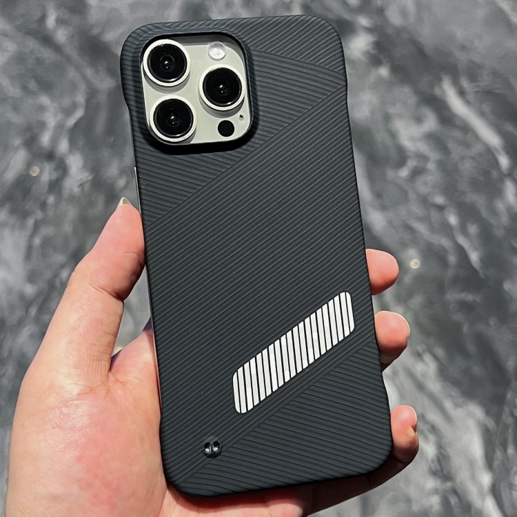 

For iPhone 14 Pro Max Carbon Fiber Frameless Cooling Phone Case(Silver)