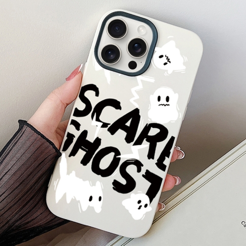 

For iPhone 12 / 12 Pro Scared Ghost PC Hybrid TPU Phone Case(White)