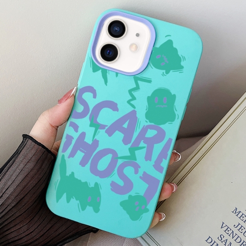 

For iPhone 11 Scared Ghost PC Hybrid TPU Phone Case(Sky Cyan)