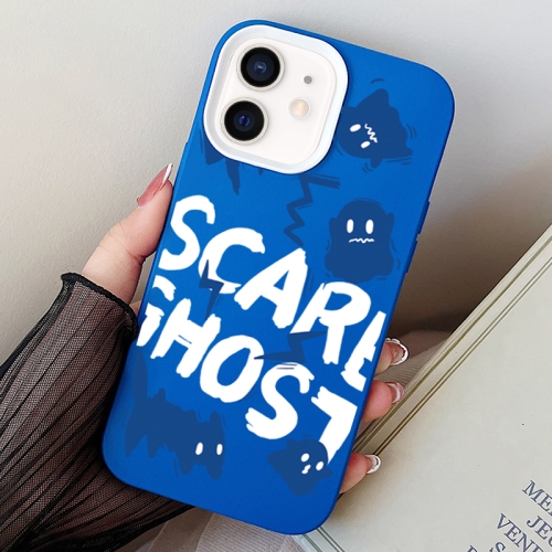 

For iPhone 11 Scared Ghost PC Hybrid TPU Phone Case(Blue)