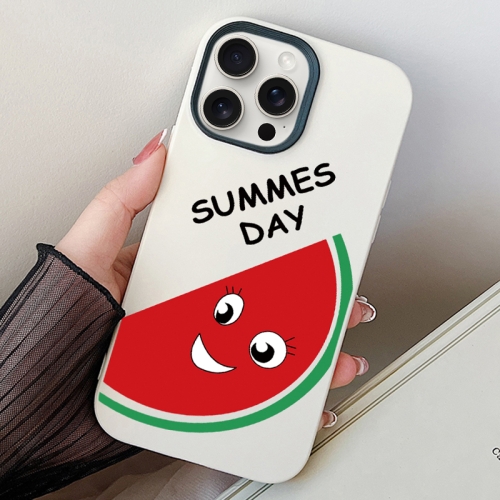 

For iPhone 15 Pro Watermelon PC Hybrid TPU Phone Case(White)