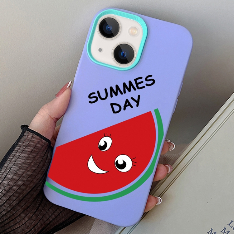 

For iPhone 14 Watermelon PC Hybrid TPU Phone Case(Purple)