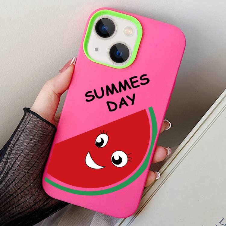 

For iPhone 14 Watermelon PC Hybrid TPU Phone Case(Rose Red)