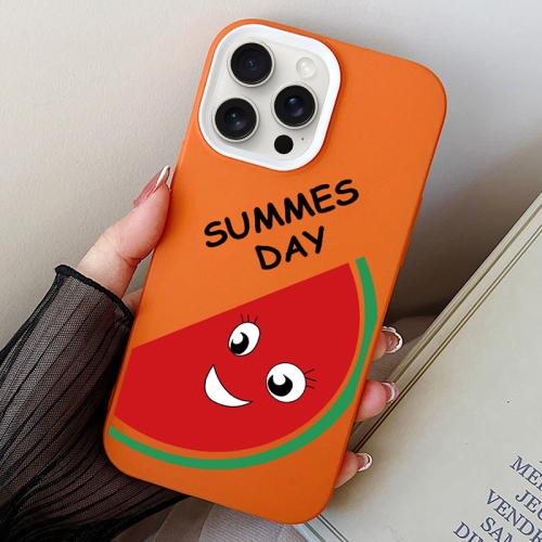 

For iPhone 14 Pro Max Watermelon PC Hybrid TPU Phone Case(Orange)