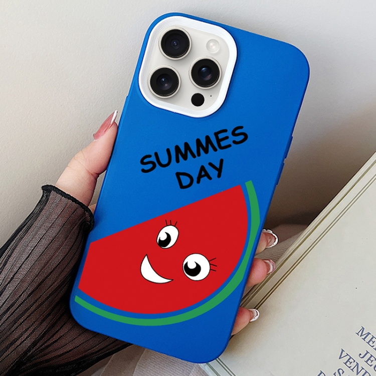 

For iPhone 14 Pro Max Watermelon PC Hybrid TPU Phone Case(Blue)