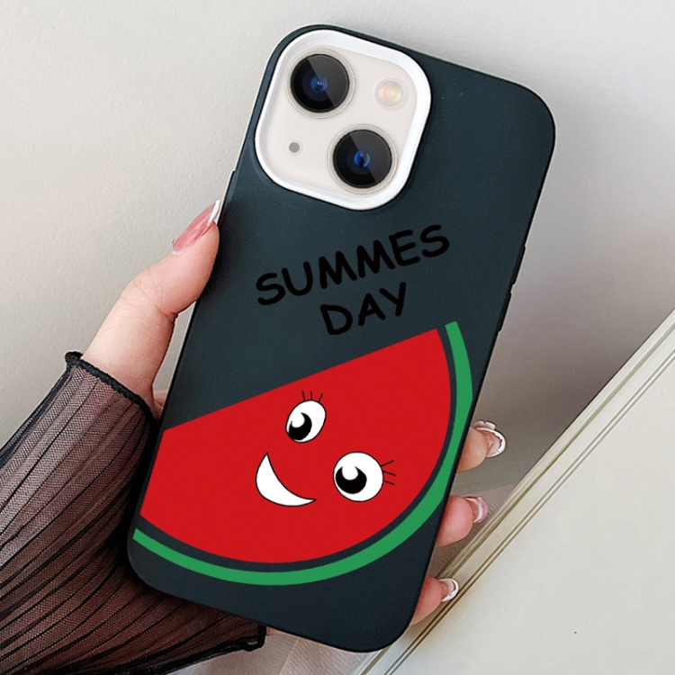 

For iPhone 13 Watermelon PC Hybrid TPU Phone Case(Black)