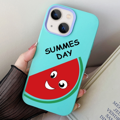 

For iPhone 13 Watermelon PC Hybrid TPU Phone Case(Sky Cyan)