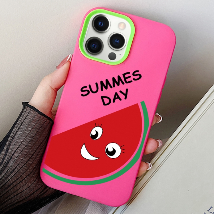

For iPhone 12 / 12 Pro Watermelon PC Hybrid TPU Phone Case(Rose Red)