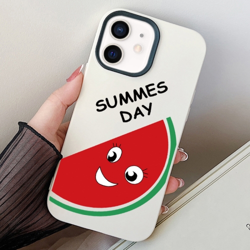 

For iPhone 12 mini Watermelon PC Hybrid TPU Phone Case(White)