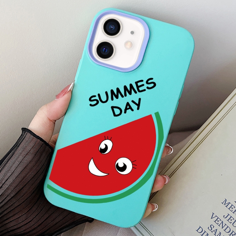 

For iPhone 12 mini Watermelon PC Hybrid TPU Phone Case(Sky Cyan)