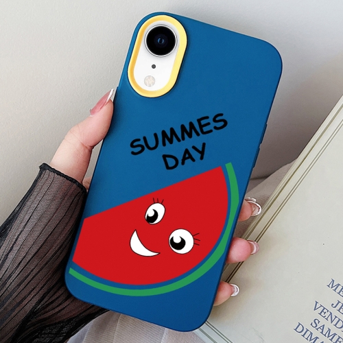 

For iPhone XR Watermelon PC Hybrid TPU Phone Case(Royal Blue)