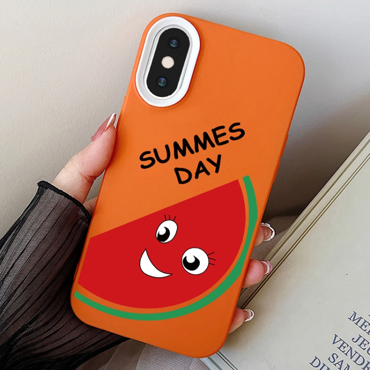 

For iPhone XS Max Watermelon PC Hybrid TPU Phone Case(Orange)