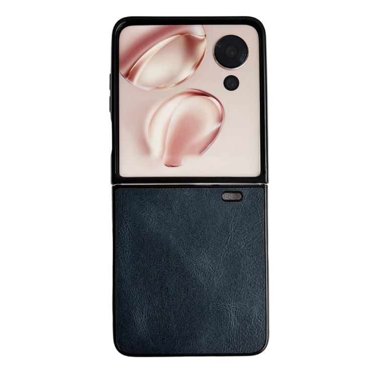 

For Honor Magic V Flip Crazy Horse Texture Folding PU Phone Case(Blue)