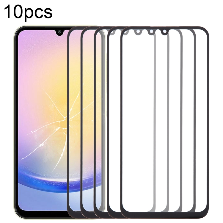 

For Samsung Galaxy A25 5G SM-A256B 10pcs Front Screen Outer Glass Lens with OCA Optically Clear Adhesive