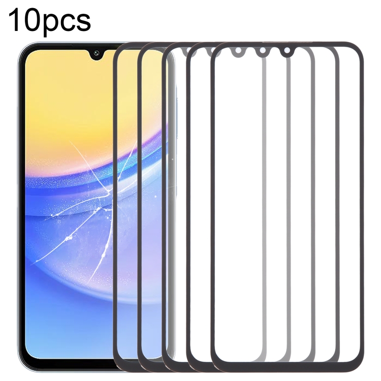 

For Samsung Galaxy A15 4G SM-A155F 10pcs Front Screen Outer Glass Lens with OCA Optically Clear Adhesive