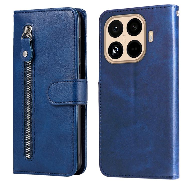 

For Xiaomi 15T Pro 5G Fashion Calf Texture Zipper Leather Phone Case(Blue)
