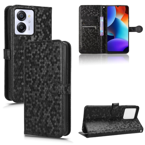 

For Blackview Oscal Modern 8 / Color 8 Honeycomb Dot Texture Leather Phone Case(Black)