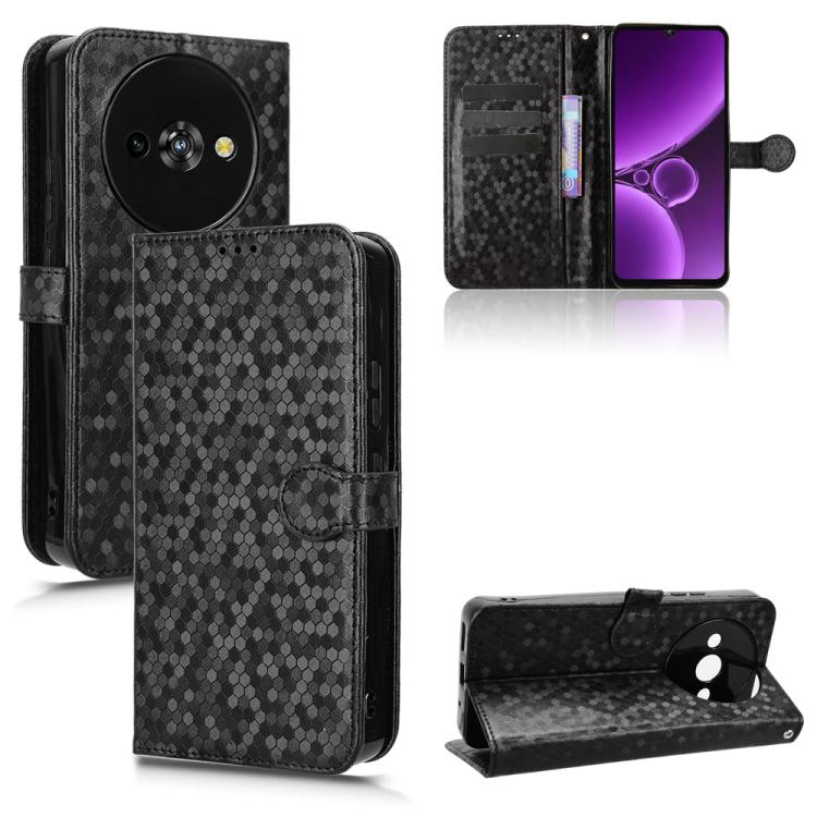 

For Oukitel C59 / C59 Pro Honeycomb Dot Texture Leather Phone Case(Black)