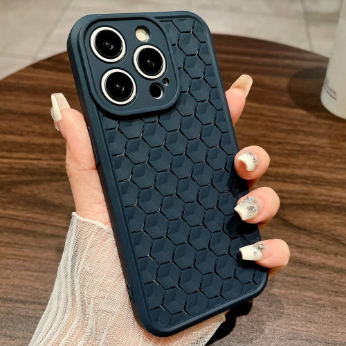 

For iPhone 13 Pro Honeycomb Cooling TPU Phone Case(Blue)