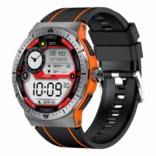 

LEMFO HK52 1.43 inch BT5.3 IP68 Sport Smart Watch, Support Bluetooth Call / Message Notification / Heart Rate / Blood Pressure Health Monitor(Orange)